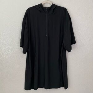 Lord and Taylor Man Black Half Zip Hoodie Oversized Sweatshirt, Size S/M